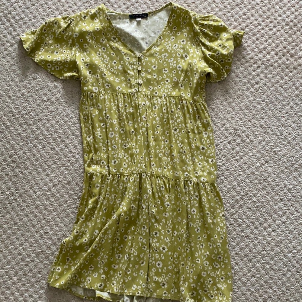Boutique Green Floral Dress